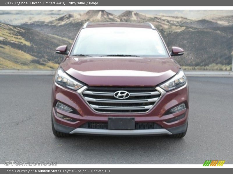 Ruby Wine / Beige 2017 Hyundai Tucson Limited AWD