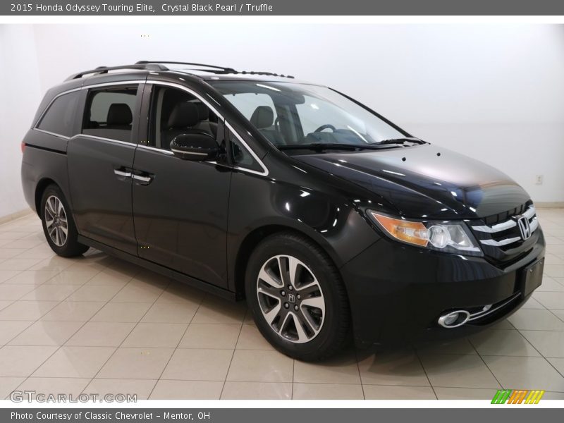 Crystal Black Pearl / Truffle 2015 Honda Odyssey Touring Elite