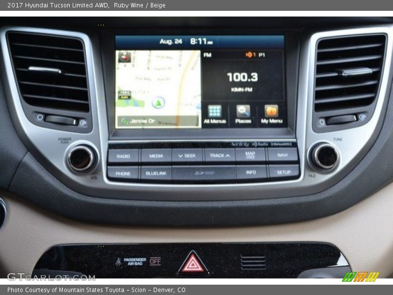 Ruby Wine / Beige 2017 Hyundai Tucson Limited AWD