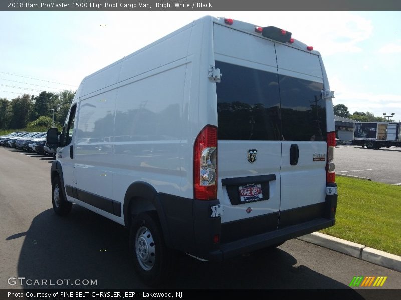 Bright White / Black 2018 Ram ProMaster 1500 High Roof Cargo Van