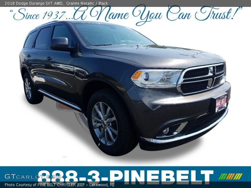 Granite Metallic / Black 2018 Dodge Durango SXT AWD