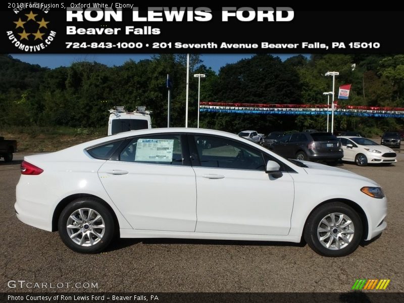 Oxford White / Ebony 2018 Ford Fusion S