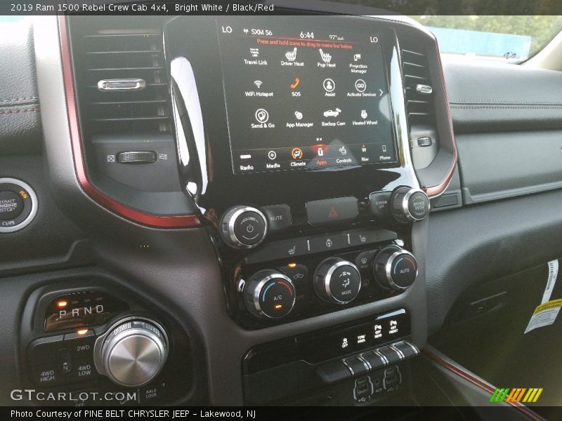 Bright White / Black/Red 2019 Ram 1500 Rebel Crew Cab 4x4