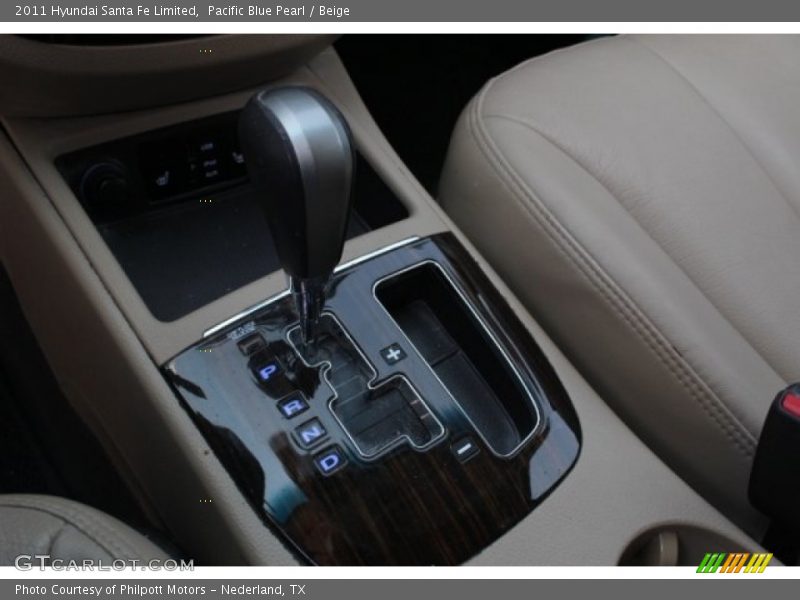 Pacific Blue Pearl / Beige 2011 Hyundai Santa Fe Limited