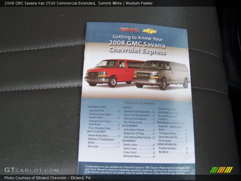 Summit White / Medium Pewter 2008 GMC Savana Van 2500 Commercial Extended