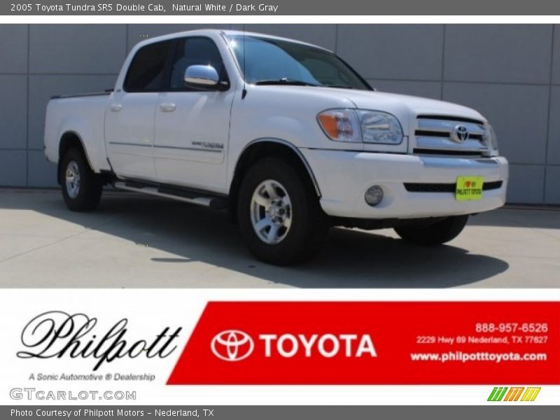 Natural White / Dark Gray 2005 Toyota Tundra SR5 Double Cab