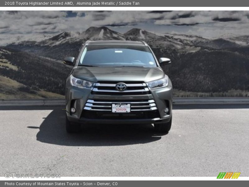 Alumina Jade Metallic / Saddle Tan 2018 Toyota Highlander Limited AWD