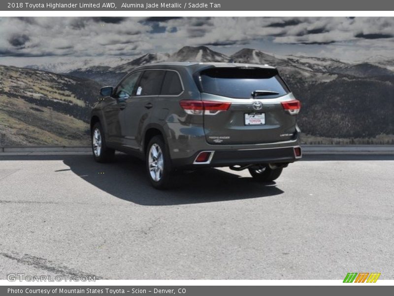 Alumina Jade Metallic / Saddle Tan 2018 Toyota Highlander Limited AWD