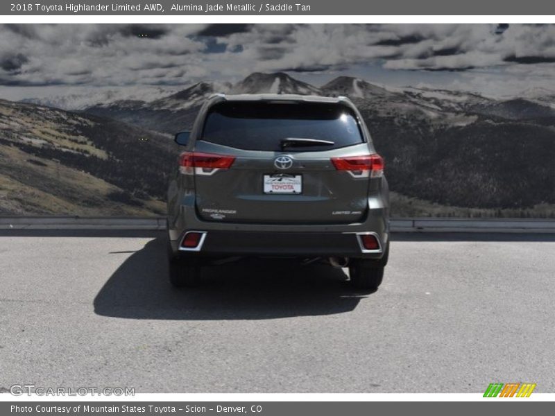 Alumina Jade Metallic / Saddle Tan 2018 Toyota Highlander Limited AWD