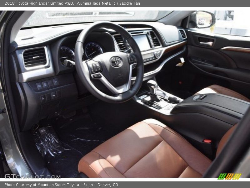 Alumina Jade Metallic / Saddle Tan 2018 Toyota Highlander Limited AWD