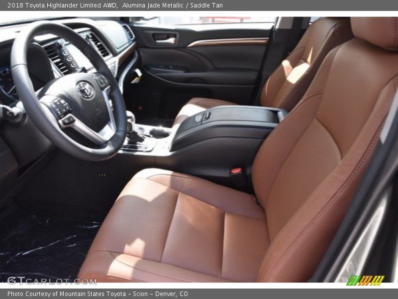 Alumina Jade Metallic / Saddle Tan 2018 Toyota Highlander Limited AWD