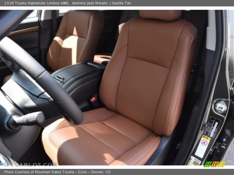 Alumina Jade Metallic / Saddle Tan 2018 Toyota Highlander Limited AWD