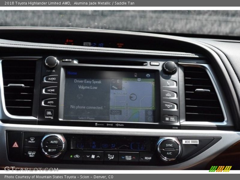 Alumina Jade Metallic / Saddle Tan 2018 Toyota Highlander Limited AWD