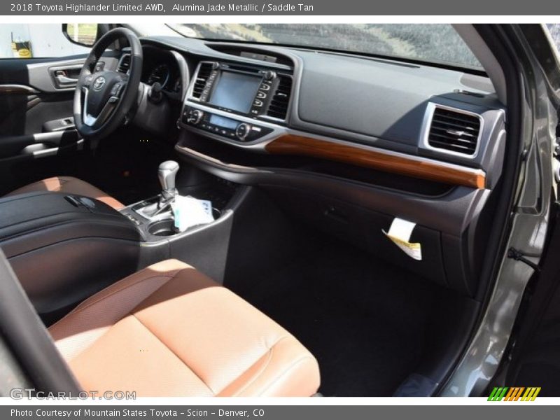 Alumina Jade Metallic / Saddle Tan 2018 Toyota Highlander Limited AWD