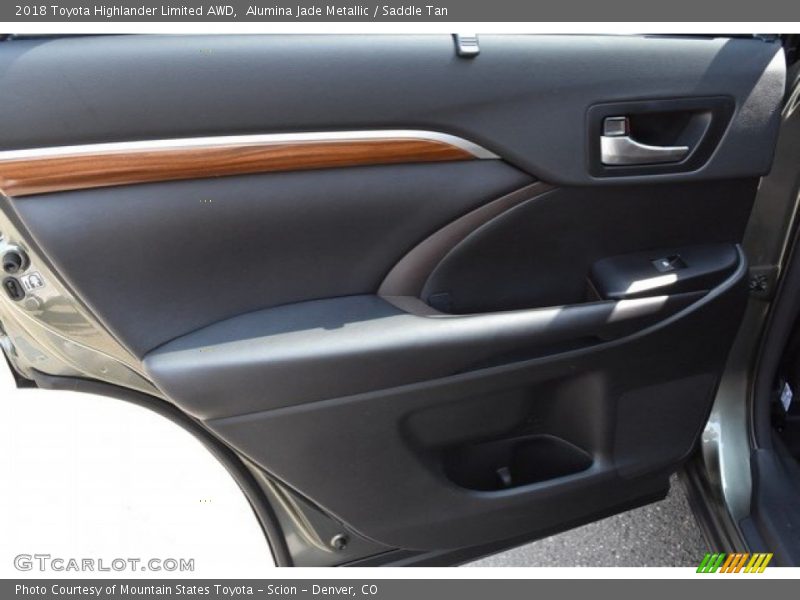 Alumina Jade Metallic / Saddle Tan 2018 Toyota Highlander Limited AWD