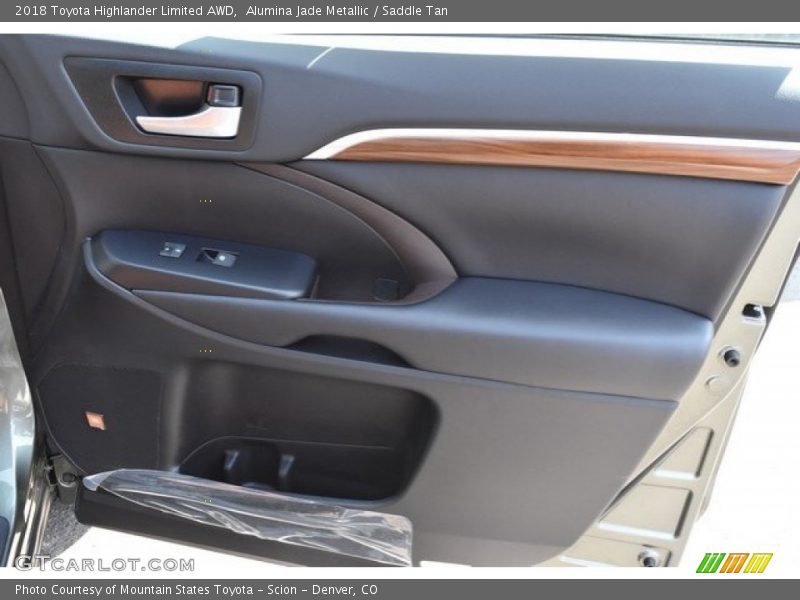 Alumina Jade Metallic / Saddle Tan 2018 Toyota Highlander Limited AWD