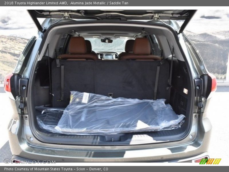 Alumina Jade Metallic / Saddle Tan 2018 Toyota Highlander Limited AWD