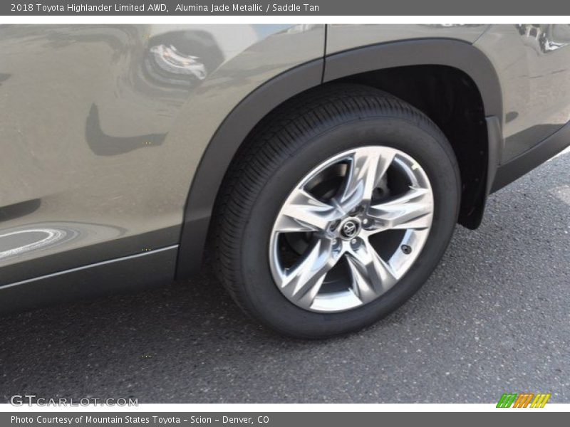 Alumina Jade Metallic / Saddle Tan 2018 Toyota Highlander Limited AWD