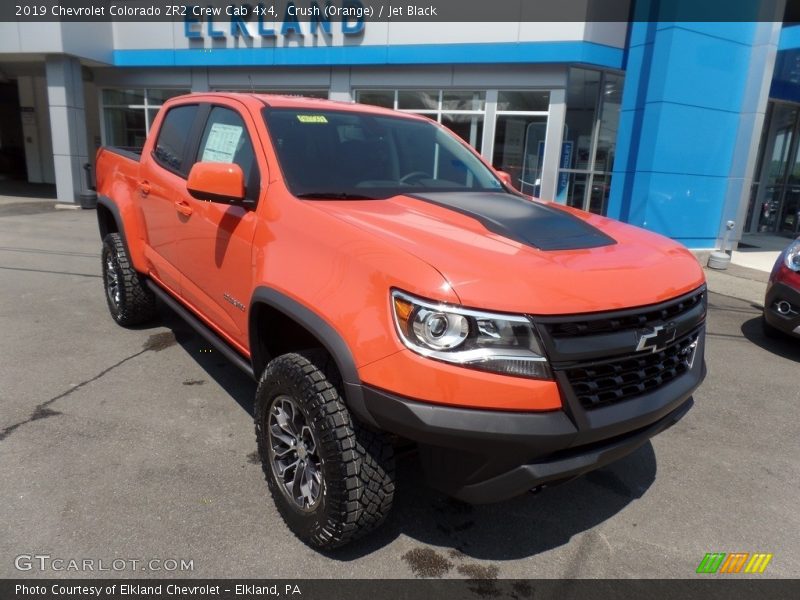 Crush (Orange) / Jet Black 2019 Chevrolet Colorado ZR2 Crew Cab 4x4