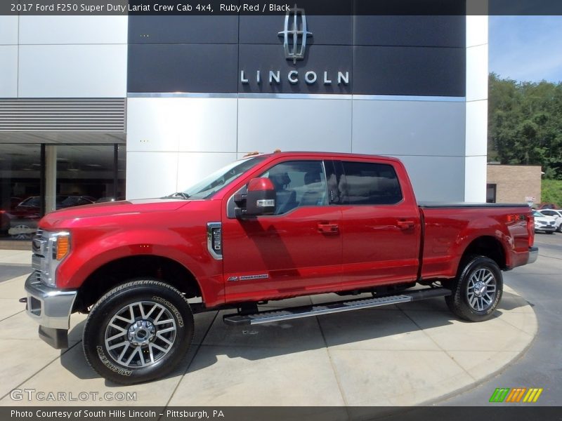 Ruby Red / Black 2017 Ford F250 Super Duty Lariat Crew Cab 4x4