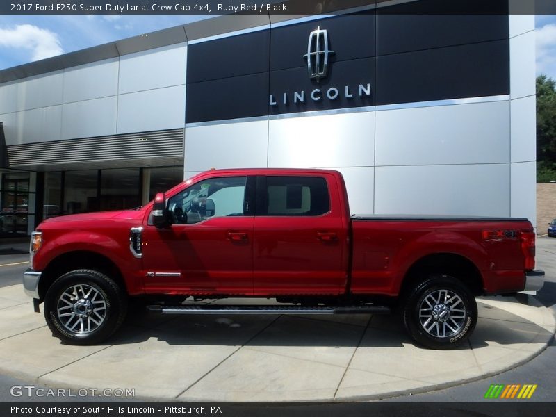 Ruby Red / Black 2017 Ford F250 Super Duty Lariat Crew Cab 4x4
