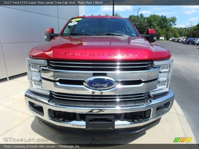 Ruby Red / Black 2017 Ford F250 Super Duty Lariat Crew Cab 4x4