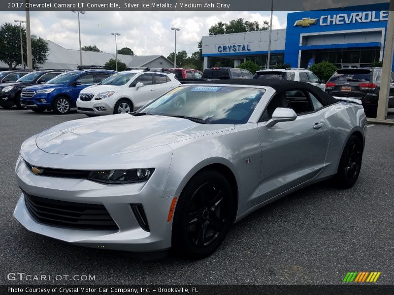 Silver Ice Metallic / Medium Ash Gray 2017 Chevrolet Camaro LT Convertible