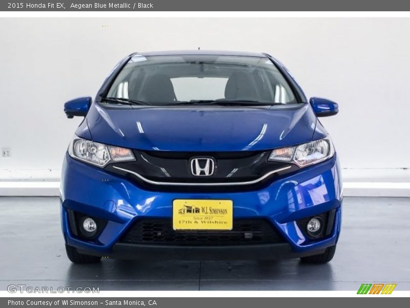 Aegean Blue Metallic / Black 2015 Honda Fit EX