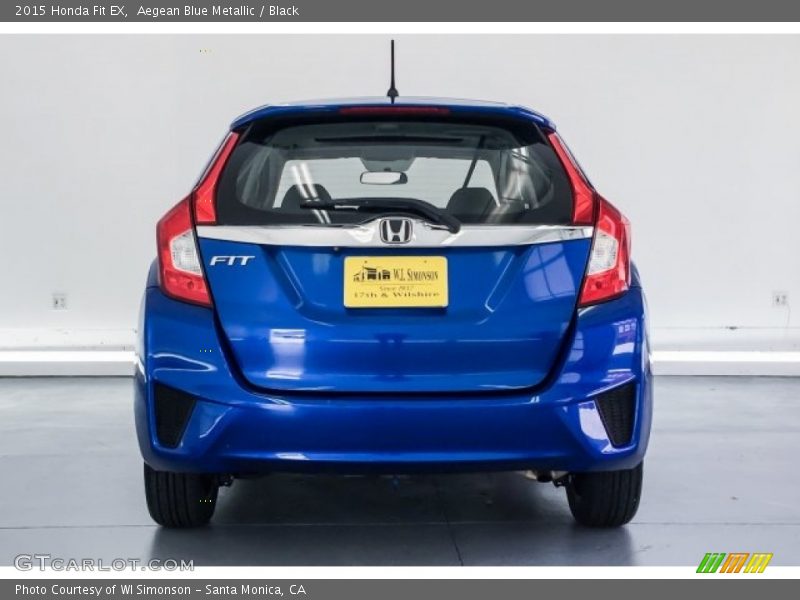 Aegean Blue Metallic / Black 2015 Honda Fit EX