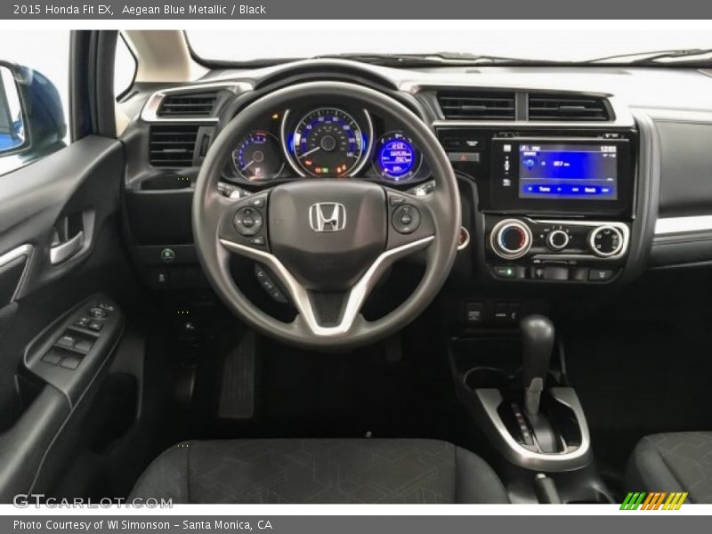 Aegean Blue Metallic / Black 2015 Honda Fit EX