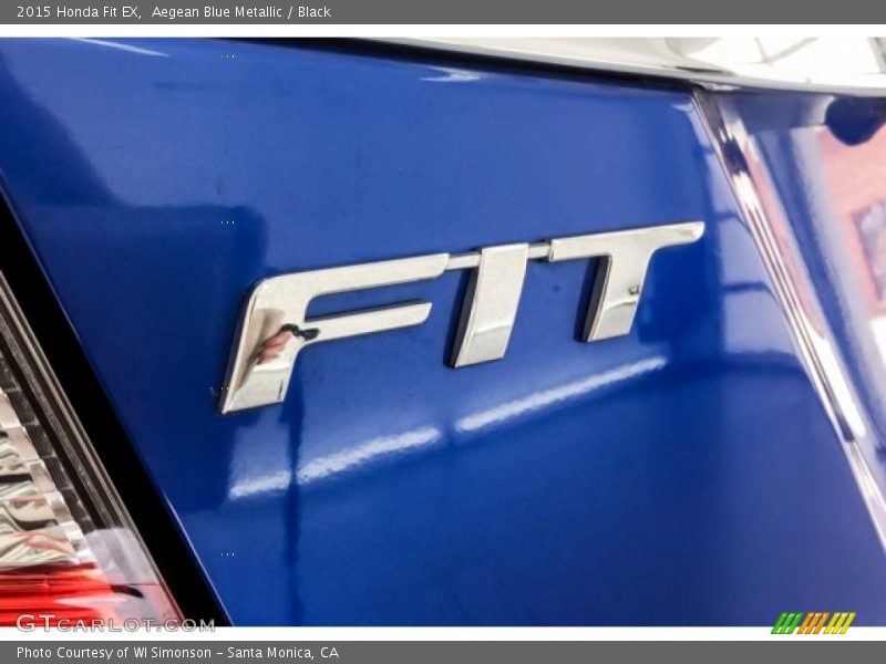 Aegean Blue Metallic / Black 2015 Honda Fit EX