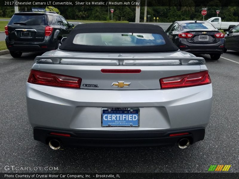 Silver Ice Metallic / Medium Ash Gray 2017 Chevrolet Camaro LT Convertible