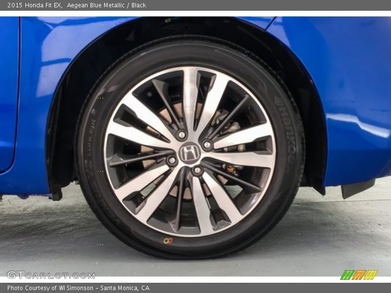 Aegean Blue Metallic / Black 2015 Honda Fit EX