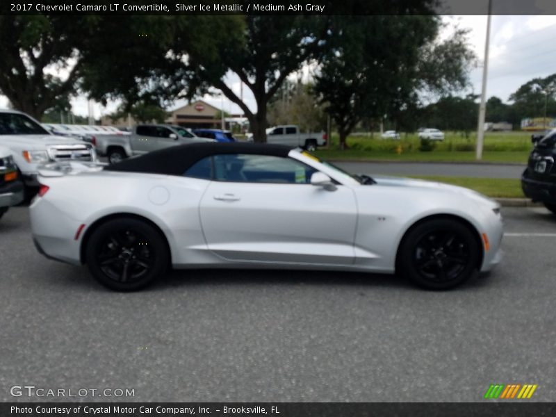 Silver Ice Metallic / Medium Ash Gray 2017 Chevrolet Camaro LT Convertible