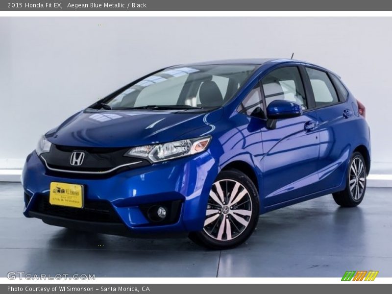Aegean Blue Metallic / Black 2015 Honda Fit EX