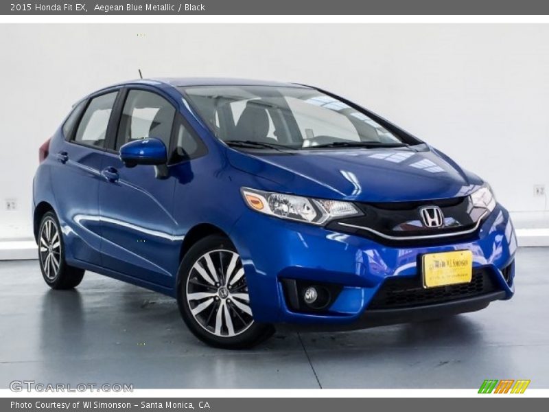Aegean Blue Metallic / Black 2015 Honda Fit EX