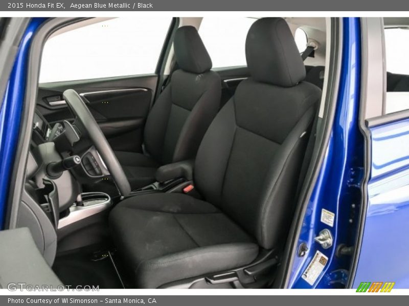 Aegean Blue Metallic / Black 2015 Honda Fit EX