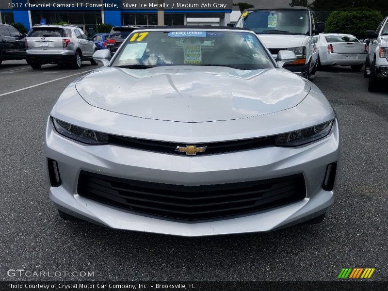 Silver Ice Metallic / Medium Ash Gray 2017 Chevrolet Camaro LT Convertible