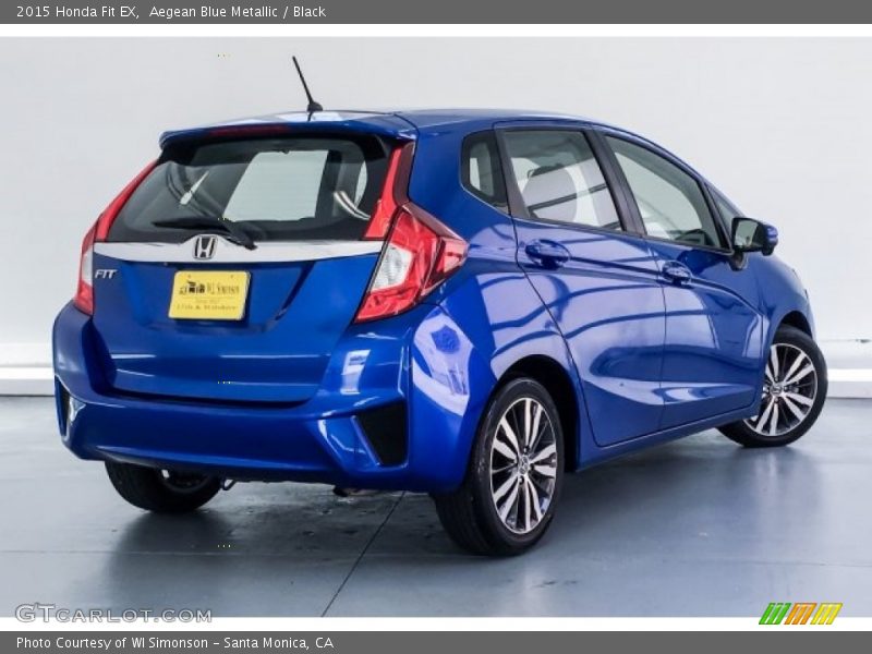 Aegean Blue Metallic / Black 2015 Honda Fit EX