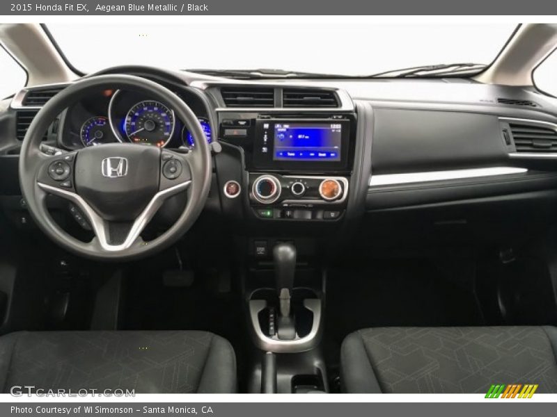 Aegean Blue Metallic / Black 2015 Honda Fit EX