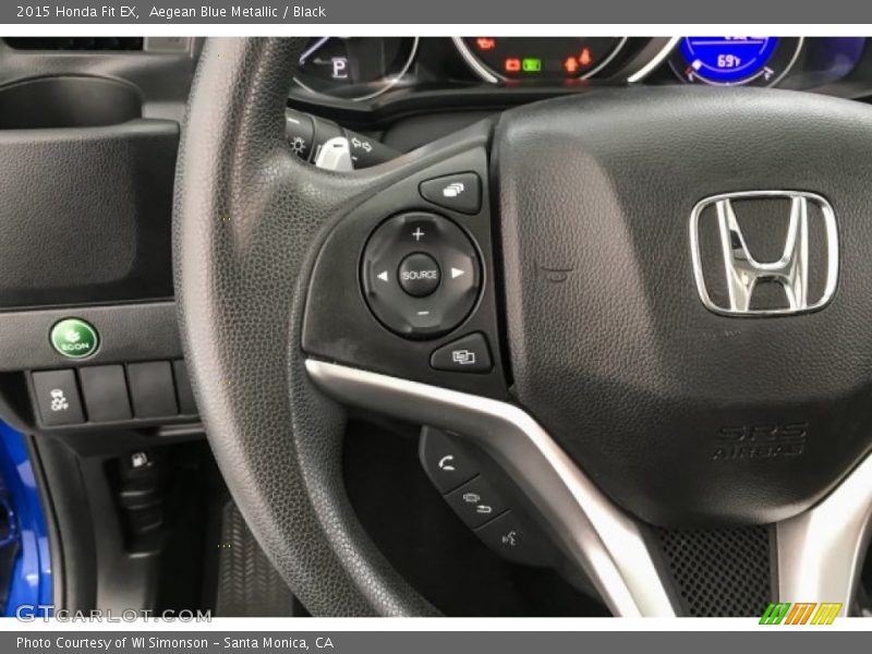 Aegean Blue Metallic / Black 2015 Honda Fit EX