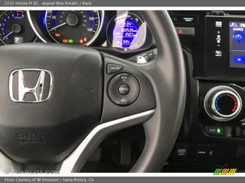 Aegean Blue Metallic / Black 2015 Honda Fit EX