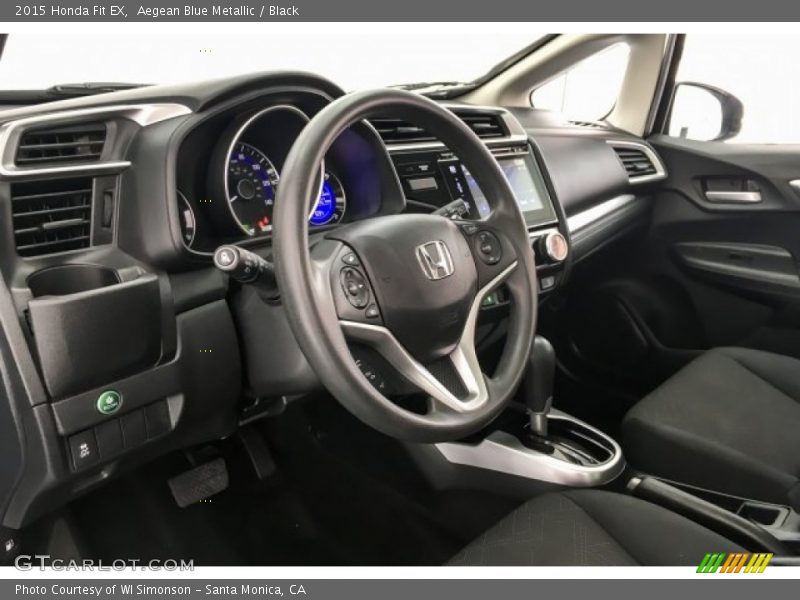 Aegean Blue Metallic / Black 2015 Honda Fit EX