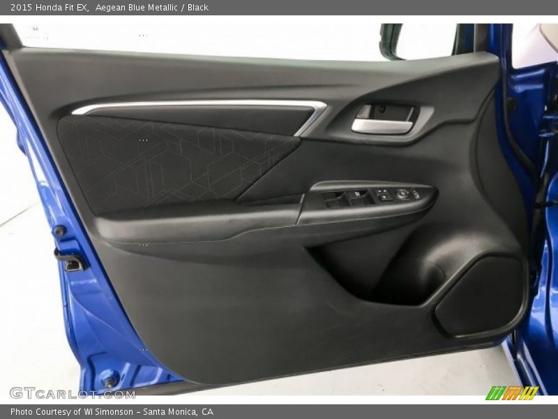 Aegean Blue Metallic / Black 2015 Honda Fit EX