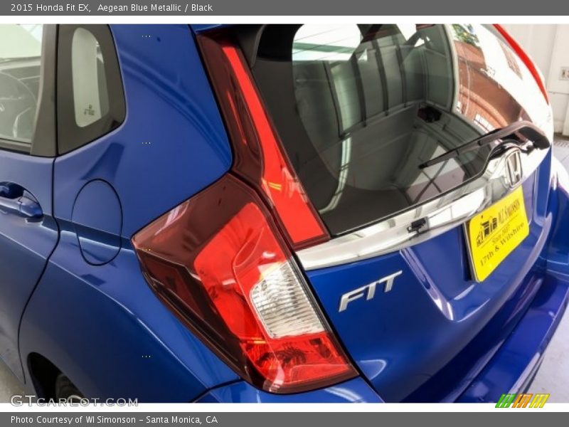 Aegean Blue Metallic / Black 2015 Honda Fit EX