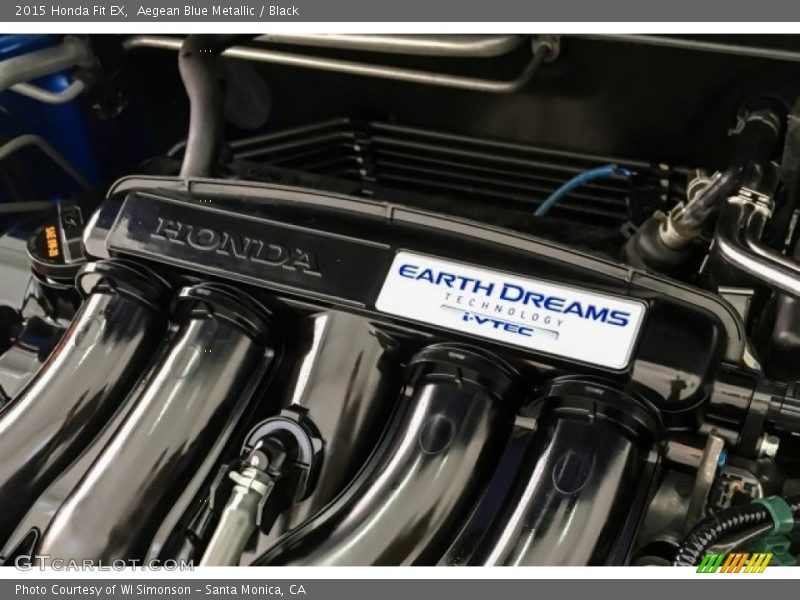Aegean Blue Metallic / Black 2015 Honda Fit EX
