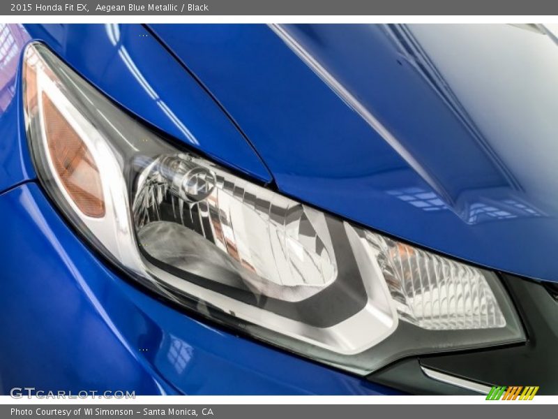 Aegean Blue Metallic / Black 2015 Honda Fit EX