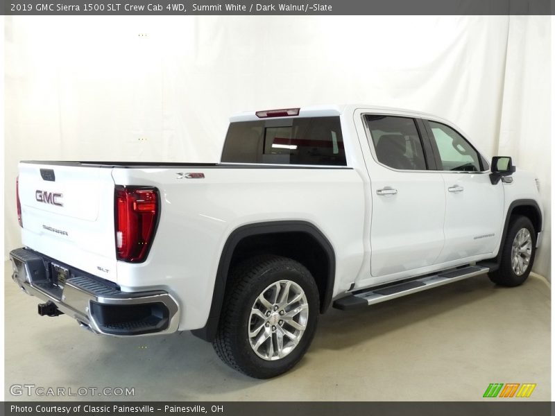 Summit White / Dark Walnut/­Slate 2019 GMC Sierra 1500 SLT Crew Cab 4WD