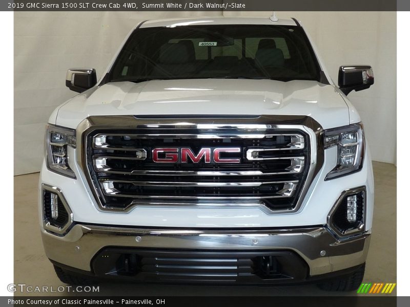 Summit White / Dark Walnut/­Slate 2019 GMC Sierra 1500 SLT Crew Cab 4WD