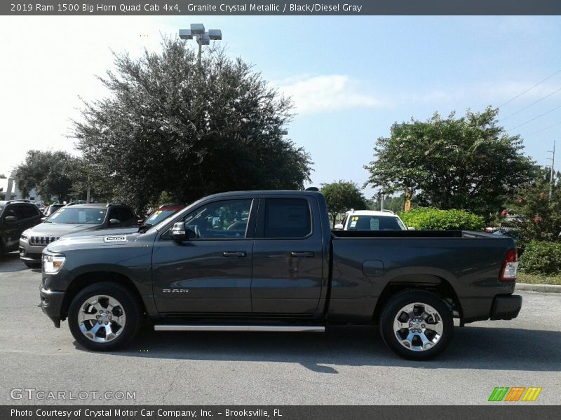 Granite Crystal Metallic / Black/Diesel Gray 2019 Ram 1500 Big Horn Quad Cab 4x4